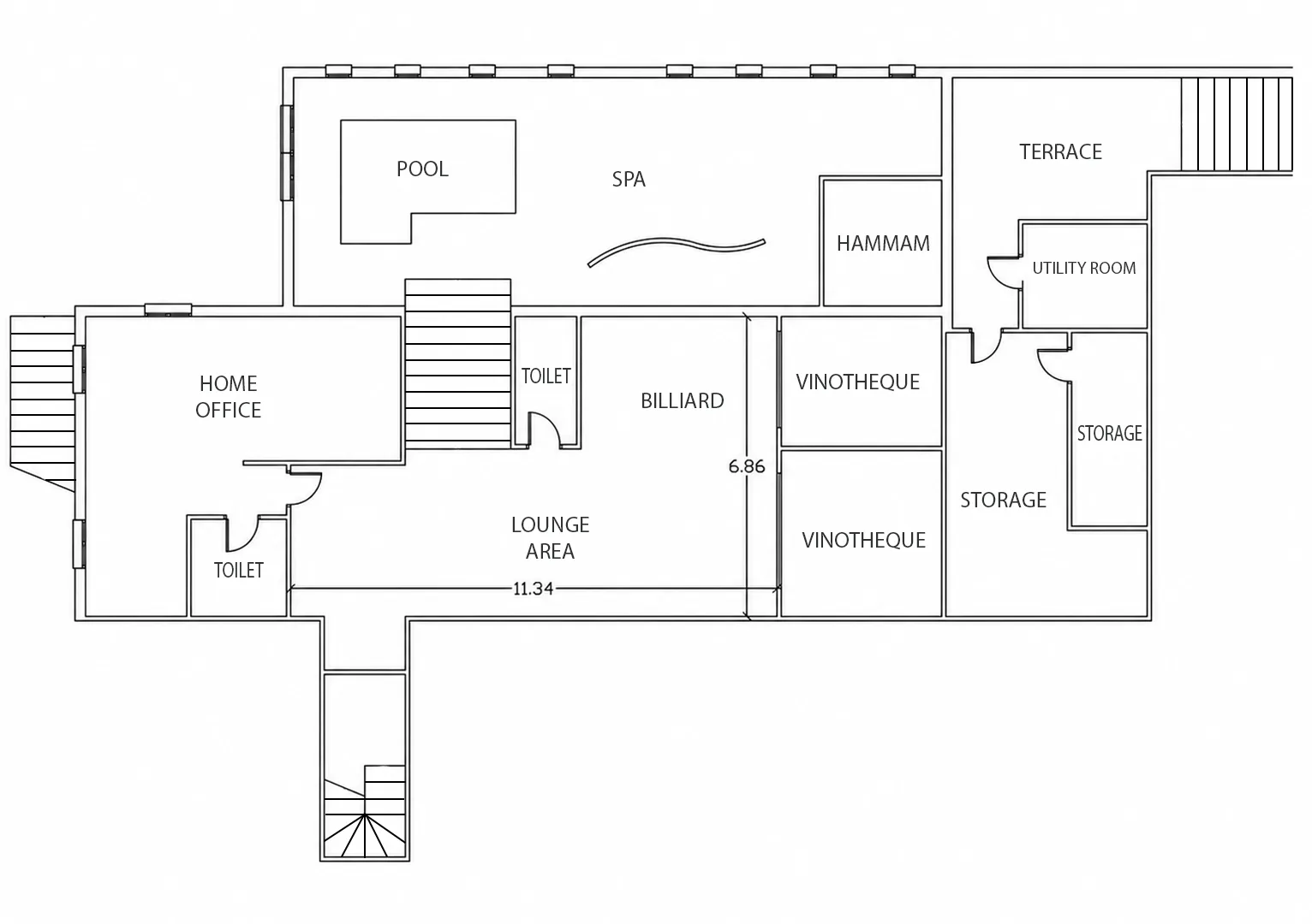 Minus 1,2 floor
