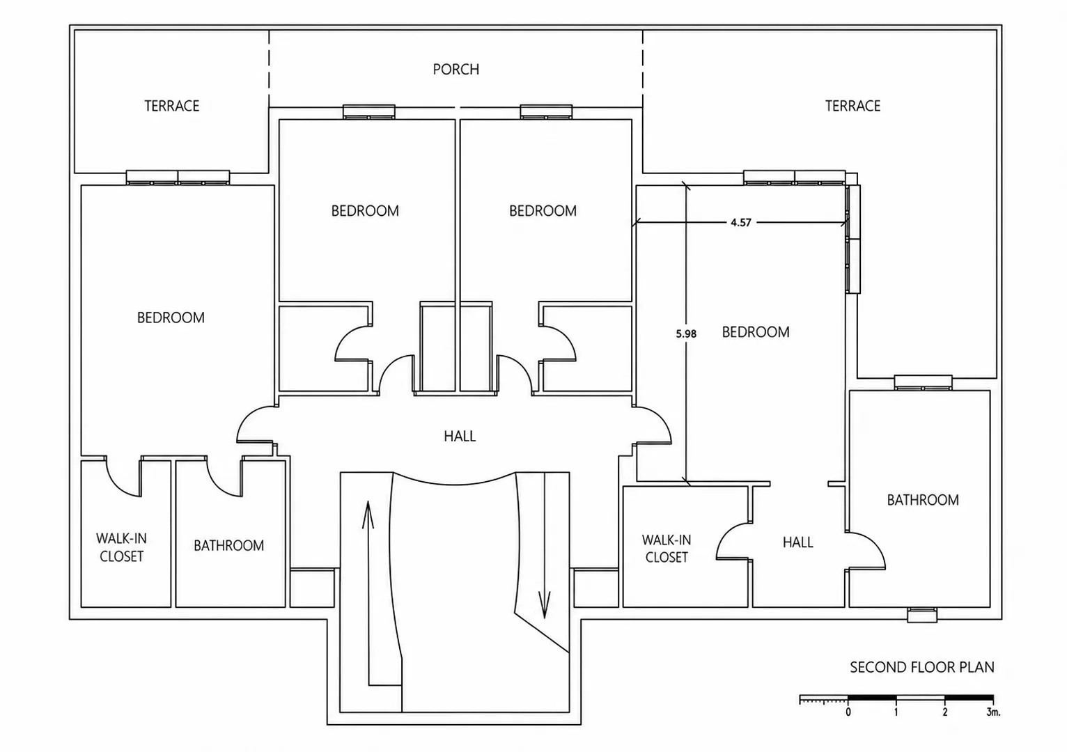 Upper residential floor